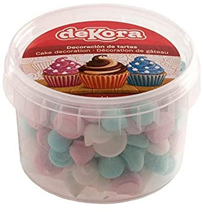 Dekora 210103 Merengues de Azúcar para la Decoración de Pasteles, Multicolor