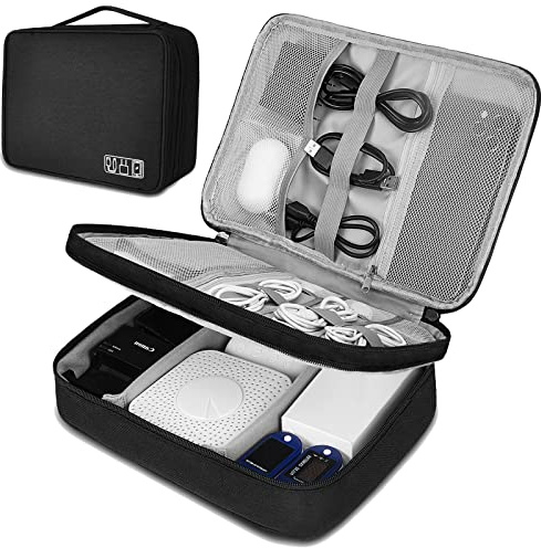 XINGXINRONG Organizer elettronico da viaggio universale per cavi e accessori elettronici per cavi, caricabatterie, telefono, USB, scheda SD, 1 confezione