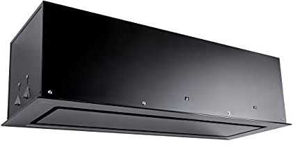 GURARI Deckenhaube GCH E 217 BL 90 Prime inkl. 2x Umluftset, Einbau Dunstabzugshaube 90 cm, in Schwarz,Schwarz Glas, 1000m³/h,LED Streifen,Abzugshaube,Abufthaube,Umlufthaube,Fernbedienung