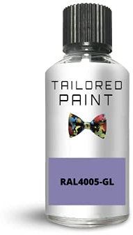 RAL4005 Blue Violet Gloss Touch Up Paint with Brush Direct Gloss Paint for Wood, Metal, Plastic, PVC, UPVC, Fascia Soffit Furniture Boards - Indoor & Outdoor