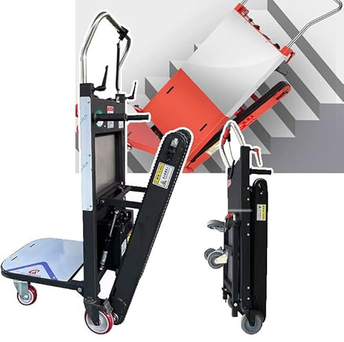 XINGma Diable Pliant éLectrique, Chariot éLectrique pour Monter Les Escaliers, Capacité De Chargement 300 Kg, Temps D'Utilisation/5 Heures, pour La Manipulation D'Objets,Black