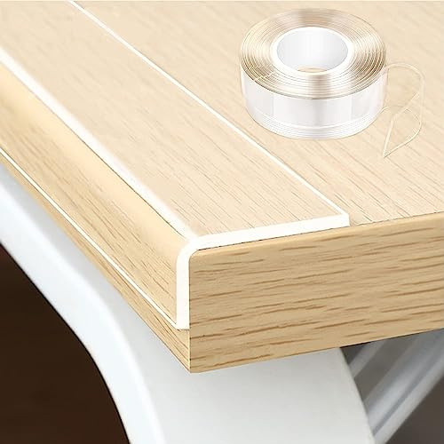 Voarge Protezione bordi per bambini, nastro adesivo trasparente, 3 m, super adesivo, protezione angoli e bordi, nano, senza tracce, per frigorifero, lavandini, mobili in vetro