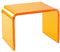 Klar Acryl End Tabelle, U-förmigen Beistelltisch mit abgerundeten Kanten, stilvolle Moderne Couchtisch kleine Räume Schlafzimmer oder Wohnzimmer Möbel(32x23x23.5cm(13x9x9), Orange)