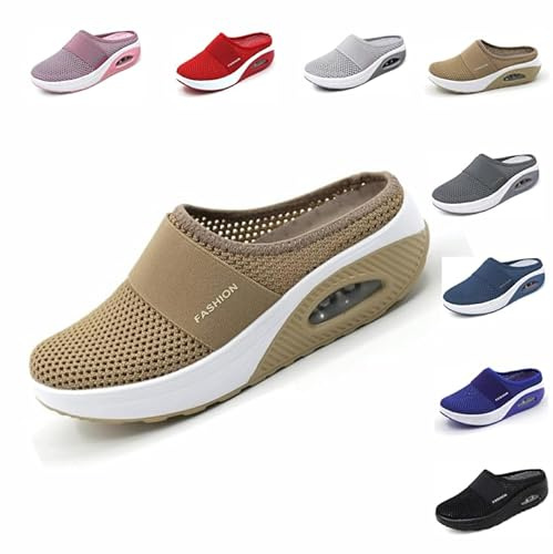 Dinint Zapatos para Caminar ortopédicos para diabéticos Zapatos para Caminar sin Cordones de Aire para Mujer Sandalias para Mujer