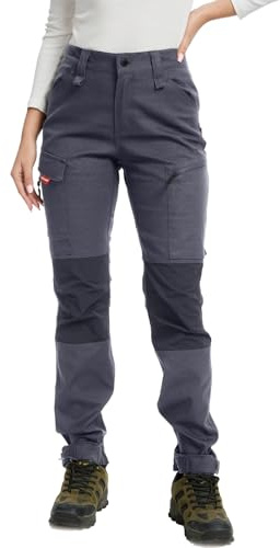 WORK IDEA Pantalon de randonnée pour Femmes, Coupe Slim Stretch, imperméable, adapté aux activités de Plein air.