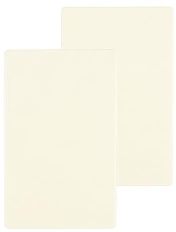 Bates- 1-Gang Screwless Blank Wall Plate Cover, Standard Size, 4.68 x 2.93, 2 Pack, Light Almond, Glossy, Child Safe Blank Device Outlet Cover, Polycarbonate Thermoplastic, Heat & Impact Resistant
