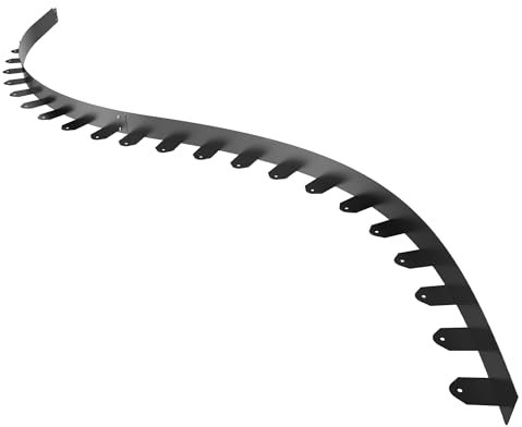 FIVMEN Lot de 10 bordures de pelouse en métal galvanisé avec 50 piquets d'ancrage - délimitation flexible de parterre - Noir - 100 x 5 cm