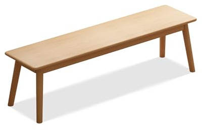 Snygg stoppad träbänk för inomhusbruk – enkel montering entré och matsalssittplatser, bekväm liten storlek (120 x 33 x 43 cm) – perfekt för köksdekor