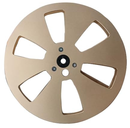 Bobine vide en alliage d'aluminium de 6,35 mm et 17,8 cm pour magnétoscopes à 6 trous pour plateau sonore ouvert Bobine en alliage d'aluminium