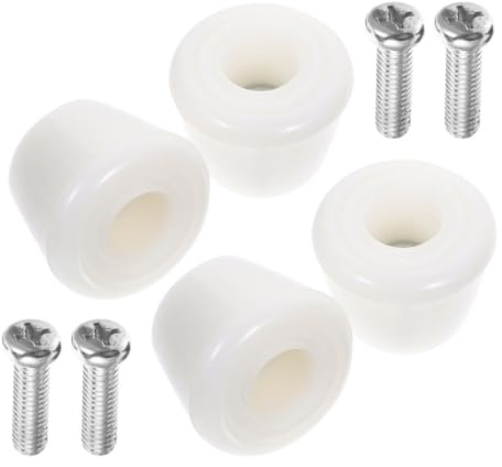 BUTIFULSIC Juego de 4 Accesorios para Patines en Línea Freno de PU Blanco, Ligero y Fácil de Controlar, Adecuado para Pistas de Patinaje al Aire Libre E Interiores