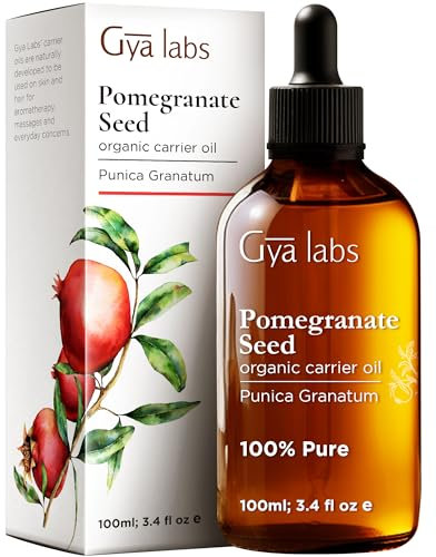 Gya Labs Bio-Granatapfelsamenöl für Haut, Gesicht und Körper - 100% Reines Natürliches Granatapfel-Trägeröl für Haare, Diffusor (100 ml)