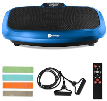 LifePro Vibration Plate For Weight Loss | Turbo 3D | Dual Motor Oscillation & Pulsation, Whole Body | Vibration Plate Exercise Machine For Lymphatic Drainage | Vibrating Plate | Blue