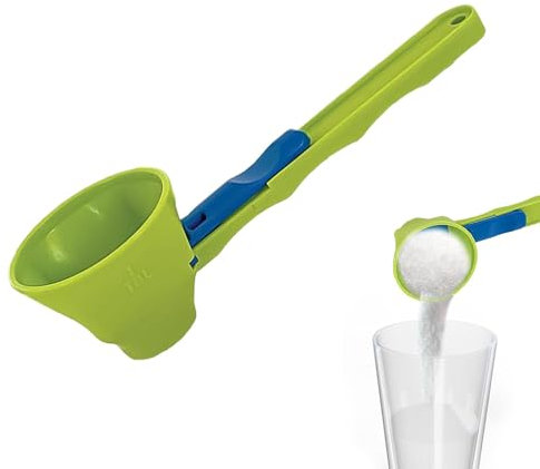 Baoqifong Embudo De Cuchara Medidora, Embudo De Cuchara Para Proteína En Polvo, Powder Funnel Scoop, cuchara dosificadora 2 en 1, embudo para proteínas en polvo y bebidas deportivas