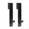 XAQAMY 2 Pezzi Ganci Appendiabiti da Porta, Gancio Porta Accappatoio da Bagno, Attaccapanni da Portas, Singolo Ganci per Doccia in Vetro Appendere Ssciugamani, Nero (17.8CM)
