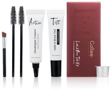 Lash Tint Kit Black Eyelash & Eyebrow Dye Set for Lashes and Brows Eyelash Color Set with Natural Effects Long Lasting Lasts 4 Weeks Easy to Use for Salon & Home Use