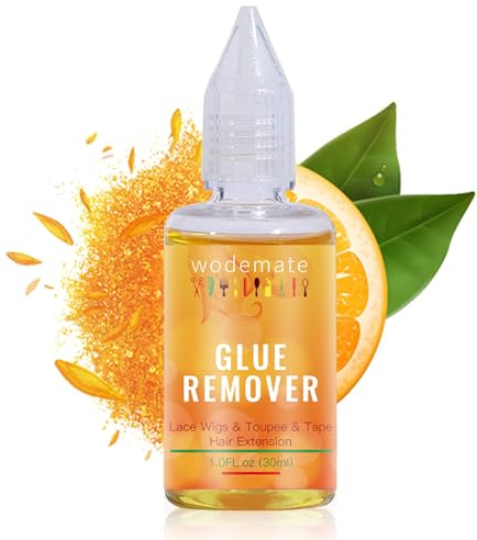 wodemate Tape Hair Extensions Remover 30ml, Lace Wig Glue Remover, Fast Acting Hair Extensions Adhesive Remover, Removes Double Sided Extension Tape & Hair Glue, Gentle on Skin, No Greasy