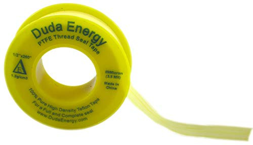 Duda Energy ThreadSeal-1.2g-050x260-Yellow 1 Roll of 1/2 x 260 Teflon Thread Seal Tape, Yellow