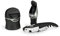 Rabbit Zippity Wine Accessories Gift Set, 3 Piece Wine Kit Including Corkscrew, Champagne Sealer and 2-in-1 Pourer and Stopper, Black
