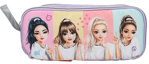 Depesche 12593 TOPModel Snap Shots - Federmäppchen 4-Fach mit Einsteckschlaufen und einer Netztasche auf der Rückseite