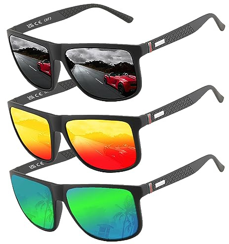 Perfectmiaoxuan Occhiali da Sole Polarizzati Uomo Donna, Montatura Classica, Lenti Pilota HD, Golf Guida Pesca, UV400, Unisex - Adulto, Vintage