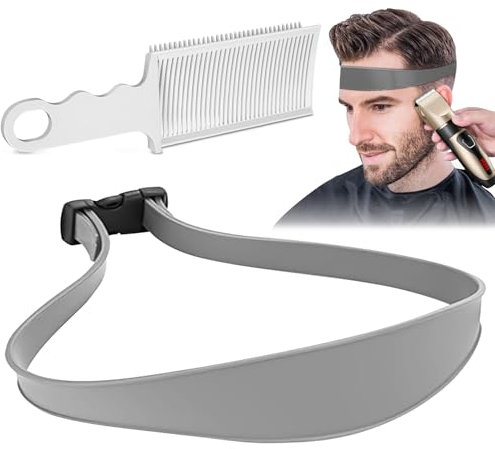 MILIAFLICK Verstellbare Haarschneide Anleitung,verstellbare Haarschneide Schablone Gebogenes, Professionelles Haarschneide Werkzeug, für Selbst Haarschnitte, Gerader Hals Haaransatz, Tragbar