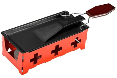 Alipis Set di 1 Mini Teglia Antiaderente Griglia Portatile per Formaggio per Cucinare Allaperto Fornello da Cucina E Pentole da Campeggio con Manico in Legno