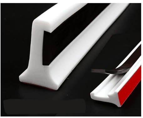 Wasserdichter Dichtungsstreifen für Feuchtraum B, zusammenklappbare Duschschwelle, Wasserdam und Türbodendichtungsstreifen, Wassersperre für Waschbecken, magnetische Farbe, 2 m Größe