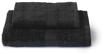 Caleffi Set 2 Asciugamani Viso e Ospite 40x60 + 55x100 cm 100% Cotone | Spugna morbida e assorbente, coppia viso + bidet, tinta unita, resistenti ai lavaggi, uso quotidiano