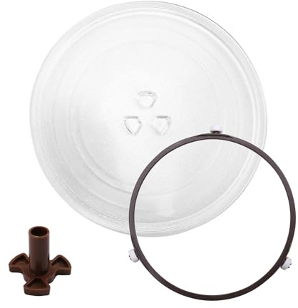 Aboiled Plateau en verre universel pour micro-ondes Plateau tournant en verre pour micro-ondes Couvercle de plaque ronde 24,5 cm