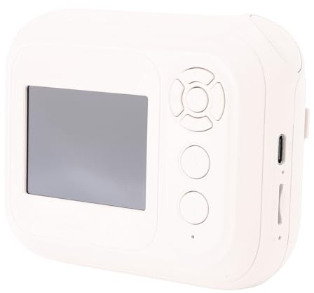 BONKZEBU Instant Print Digital Camera 48MP 1080p HD 6x Zoom Söt Instant Camera med MP3 -spelfunktioner för Födelsedag Xmas -gåvor för Barn Tonåringar Vuxna (Beige)
