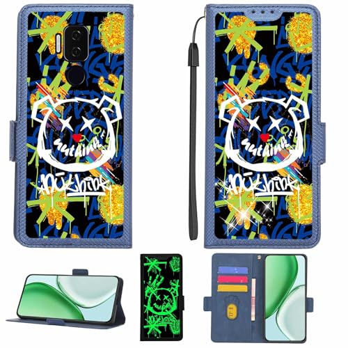 Aroepurt fodral kompatibelt med Cricket Influence telefonfodral flipskydd [med härdat glas skärmskydd] [RFID-blockering] [Guldglitter + lysande] LPT-TYX