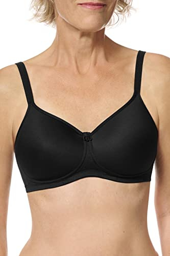 AMOENA Women's Mona Molded Wire-Free Bra, Black, 34AA