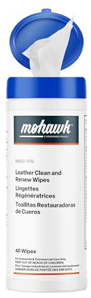 Mohawk Leather Clean and Renew Wipes, Leather Cleaner, M850-1019, 40 Sheets