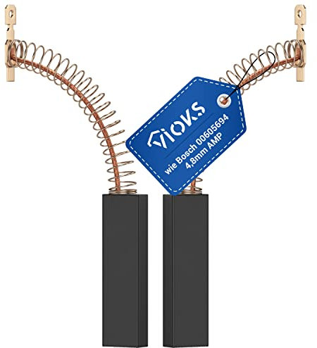 VIOKS - 2 spazzole in carbonio per motore di ricambio, per lavatrice Bosch 00605694 Maxx 6 Maxx 7 Serie 4 Serie 6 Serie 8, carboncini abrasivi per lavatrice