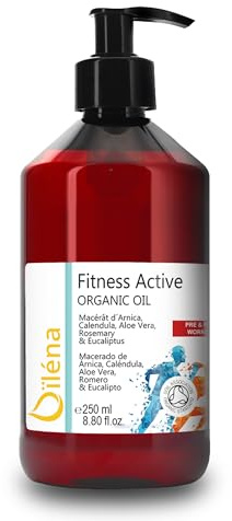 Aceite de Masaje Muscular 250 ml Relajante Reparador Deportivo Reafirmante Corporal Pre-Post Workout: Árnica, Caléndula, Aloe Vera, Romero & Eucalipto