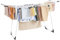 SONGMICS Wäscheständer, 22,2 x 68,1 x 38 Zoll, Wäscheständer, faltbar, platzsparend, mit Flügeltüren, Sockenklammern, Metallstruktur, für Kleidung, Handtücher, Bettwäsche, weiß ULLR518W01