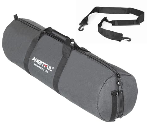 AMBITFUL breddad version stativ bärväska väska 65 cm / 25,6 tum för ljusstativ, bomstativ, paraply och stativ fototillbehör (65 cm / 25,5 tum) x (Φ18 cm / 7 tum)