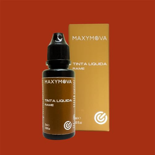 MAXYMOVA Tinta liquida professionale per sopracciglia, formula a lunga durata, 9 tonalità vibranti per sopracciglia definite, calde e naturalmente luminose (Rame)