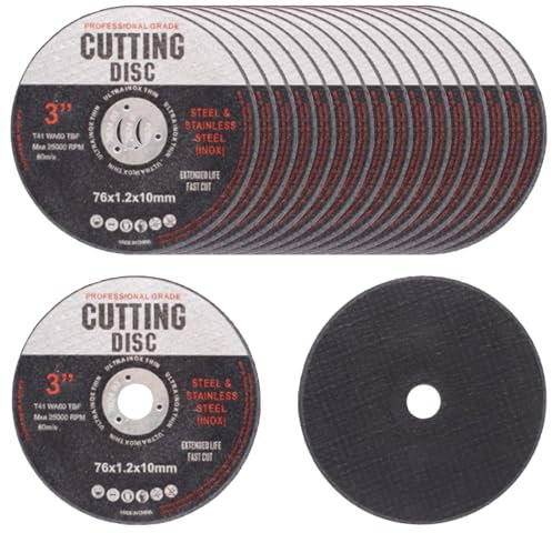18 dischi da taglio, disco da taglio da 76 mm, dischi per smerigliatrice angolare per metallo, dischi smerigliatrici, dischi da taglio per tagliare metallo legno