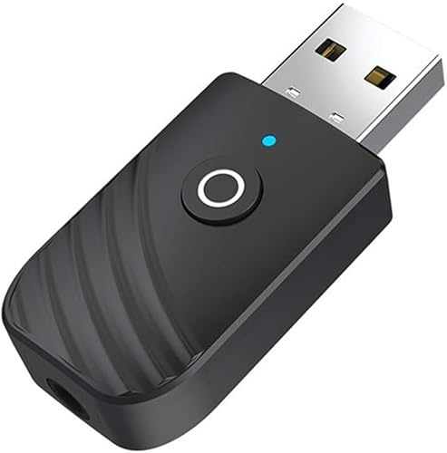 Bluetooth 5.0 mottagare sändare ljud bluetooth adapter för PC, TV, PS4, hörlurar, hemstereo, bil, 3-i-1 Bluetooth-sändare mottagare
