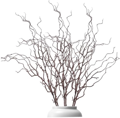 CAKEEYUM 3 Branches de Saule en Plastique en Forme de Bois 47, 2 Pouces pour Vase, brindilles décoratives artificielles pour Arrangement Floral, pour Vase, Saule, brindilles, Faux