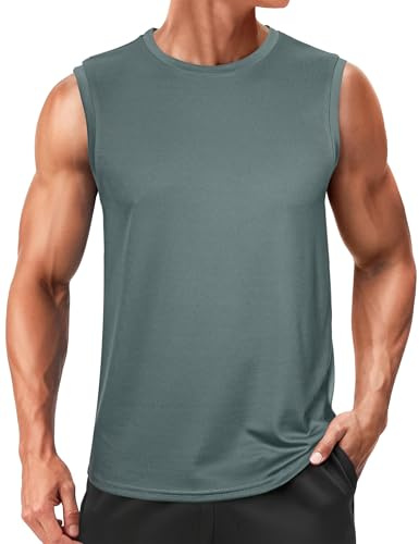 Wayleb Camiseta Hombre Sin Mangas Ligera para Musculación y Correr
