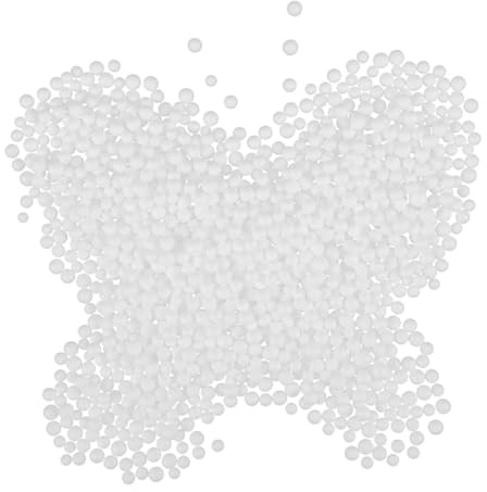 SHINEOFI Recharge de Billes de Mousse Souple Blanche 10-12 Mm 250 G pour Pouf, Particules de Rembourrage Epp Uniformes, Remplissage Léger et Résistant pour Canapé et Coussin Décoratif