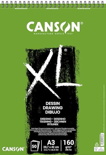 CANSON XL® Dessin Zeichenblock, DIN A3, 50 Blatt, 160 g/m²