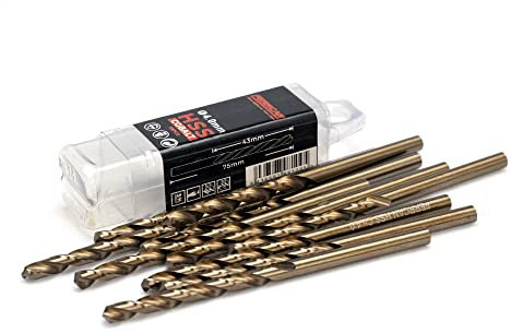 Ferrcan- Forets pour métal HSS DIN338 M35 cobalt de 3-7mm (pack de 10 unités) (4mm)