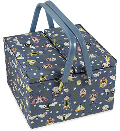 Hobby Gift Exclusive Große Aufbewahrungsbox für Näharbeiten mit zwei Deckeln, 25 x x 17 cm, Mini-Bestien, Insekten, kleine Kreaturen, MRLTLEƚ