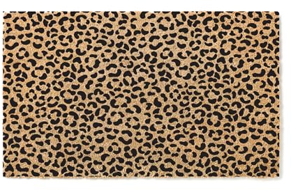 Cheetah Spot Pattern Door Mat | Animal Print Doormat | Premium Quality, Thick 100% Coir Coconut Husk Front & Made in The USA - Doormat STK 1613