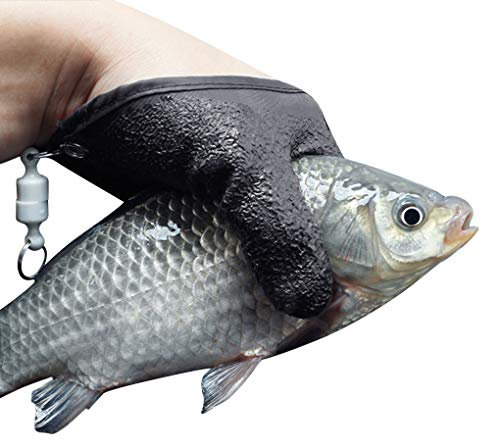 Angelhandschuhe Raubfisch, Wasserdichte Fischhandschuhe Fanghandschuhe Jagdhandschuhe mit Anti Schnitt und Magnetverschluss Latex Fisch Fang Handschuhe für Den Sicheren Umgang mit Hecht Wels Zander