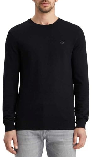 Scotch & Soda Herren Core - Viscose Crewneck Pullover Sweater, Black 0008, XXL EU