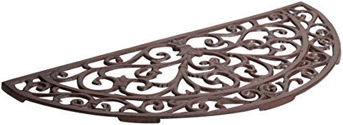 Biscottini Zerbino ghisa grande L68.5xPR32,5xH1.5 - Zerbino ingresso casa anticato - Zerbino in ghisa esterno - Zerbino ingresso casa mezzaluna